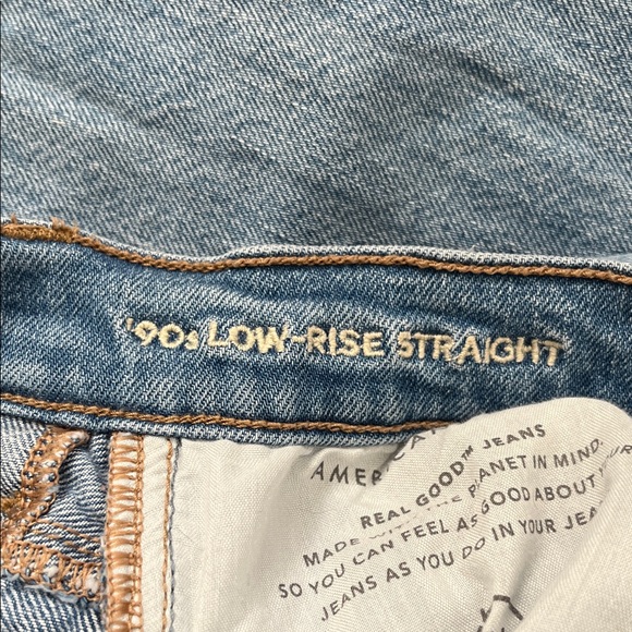 American Eagle 90s low rise straight Denim Jeans - Picture 5 of 6